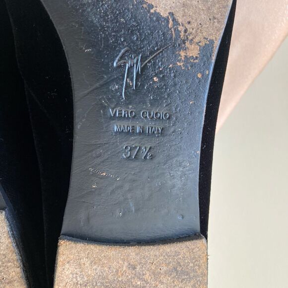 Giuseppe Zanotti Black Velvet Loafters Size 7,5 - Picture 9 of 10